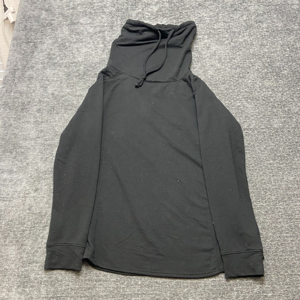 32 Degrees Heat Sweatshirt Womens Large Black Fleece Lined Cowl Neck Drawstring